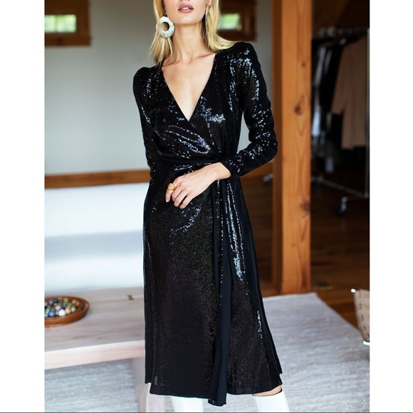 Emerson Fry Ballet Dress Midi- Black Sequin - Picture 2 of 6